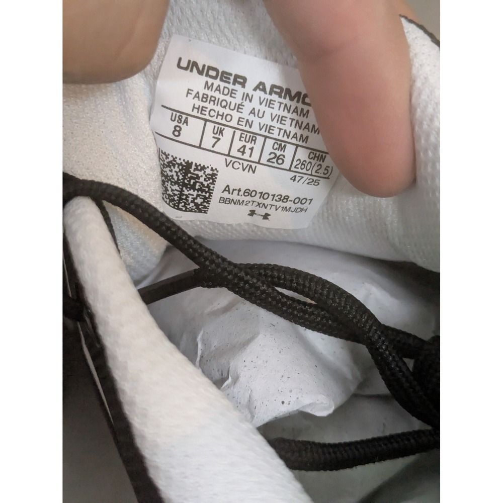 NEW Under Armour Leadoff Icon Low RM Men's 8 Black White Baseball Cleats - Picture 7 of 10